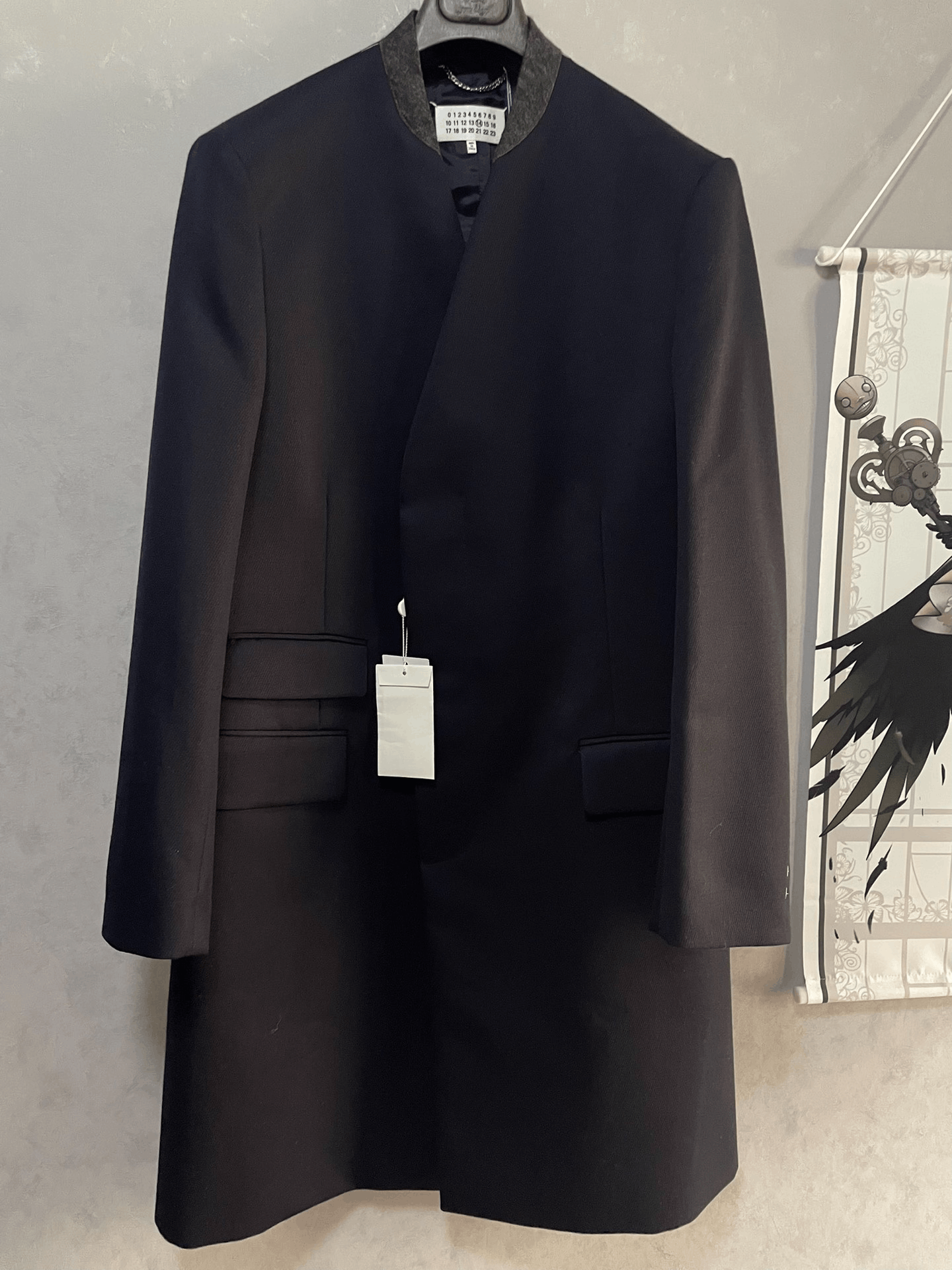 Maison Margiela Navy Wool Coat Size 50