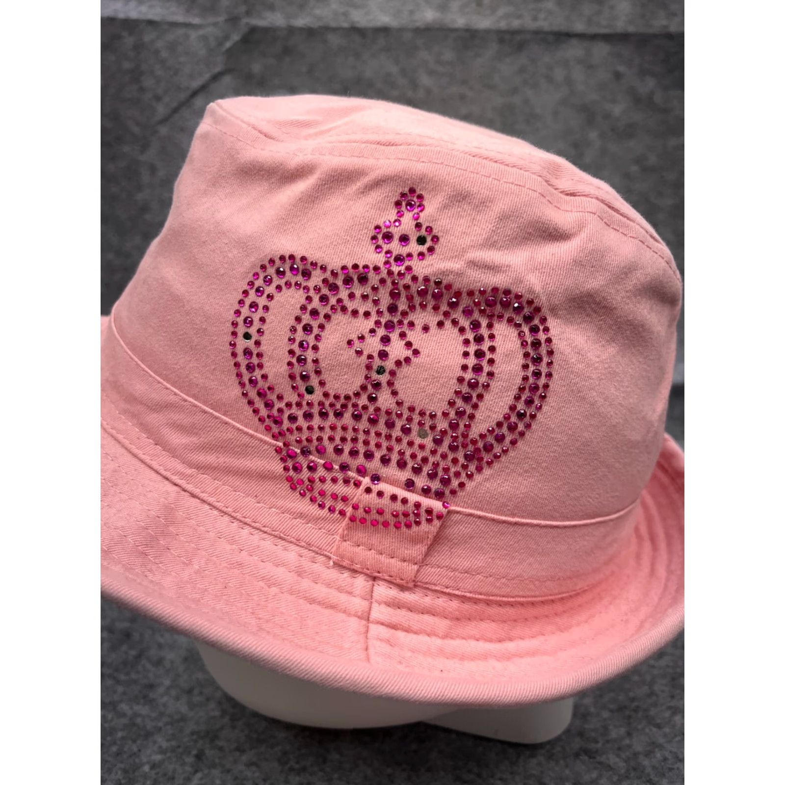 Disney Disneyland Vintage Pink Bucket Hat Cap Womens Cotton Bling Rhinestone Sequin Theme Park Size ONE SIZE - 5 Thumbnail