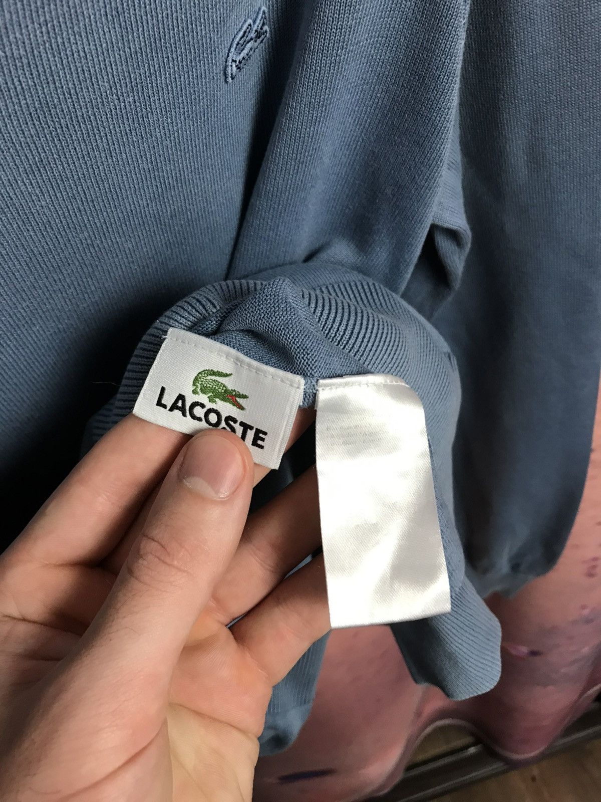 Lacoste Lacoste luxury streetwear sweater garment dyed Size US S / EU 44-46 / 1 - 4 Thumbnail