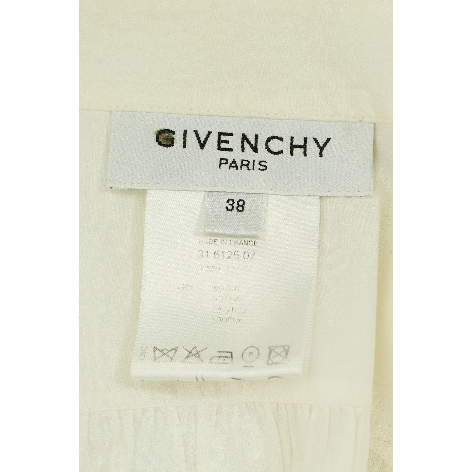 Givenchy Floral White Button Up Shirt Size XS / US 0-2 / IT 36-38 - 4 Thumbnail