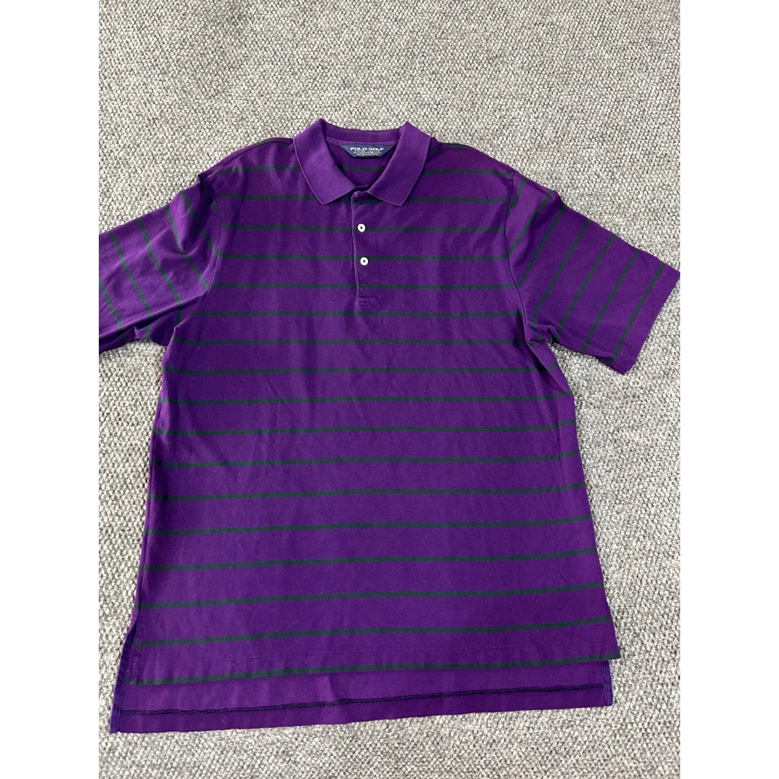 Polo Ralph Lauren Polo Ralph Lauren Polo Golf Mens Large Purple Striped Casual Golf Shirt Size US L / EU 52-54 / 3 - 3 Thumbnail