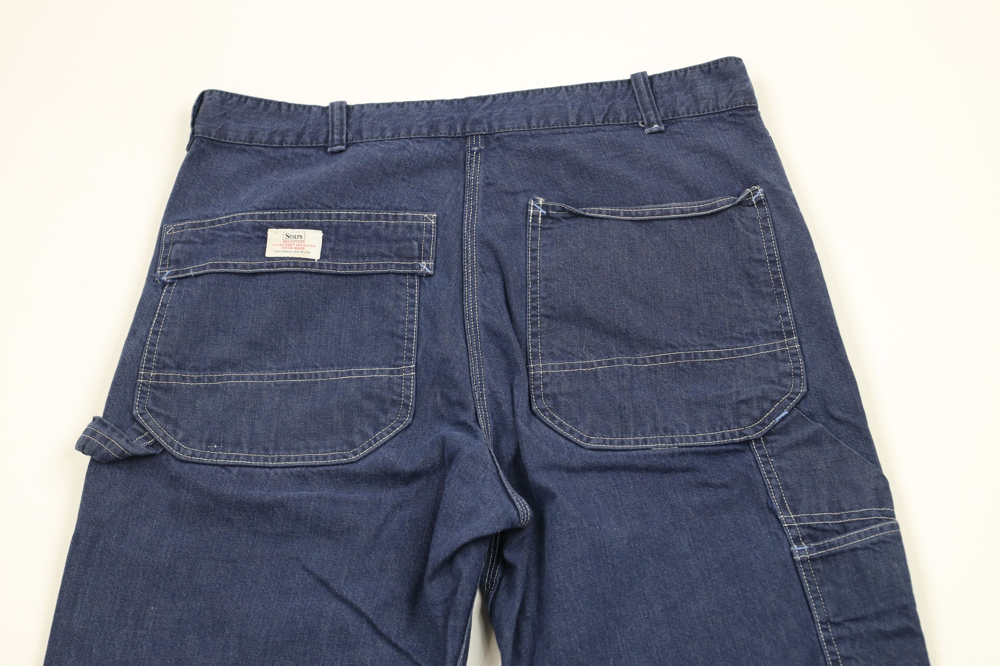 Vintage Vintage 60s 70s Streetwear Wide Leg Dungaree Denim Jeans Size US 32 / EU 48 - 8 Thumbnail
