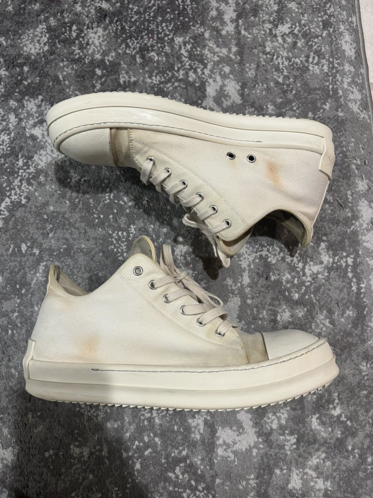Rick Owens × Rick Owens Drkshdw Rick Owen DRKSHDW Low Top Ramone Size US 11 / EU 44 - 1 Thumbnail