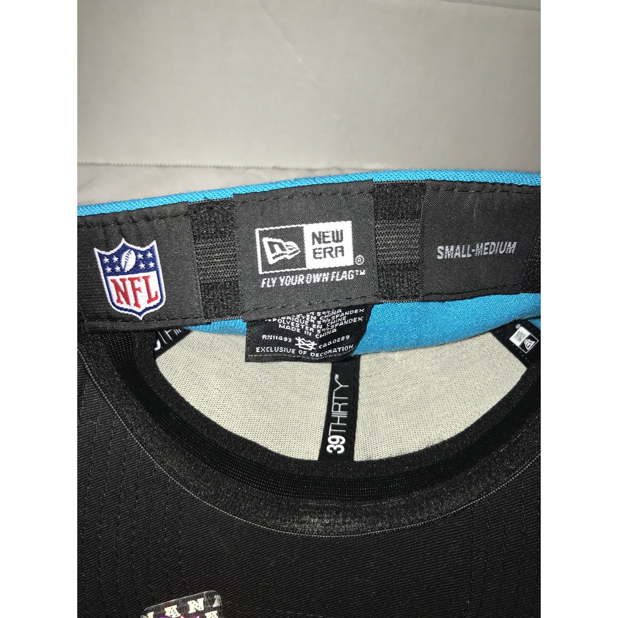 New Era Carolina Panthers Blue/Black 39Thirty Fitted New Era Cap Size ONE SIZE - 5 Thumbnail
