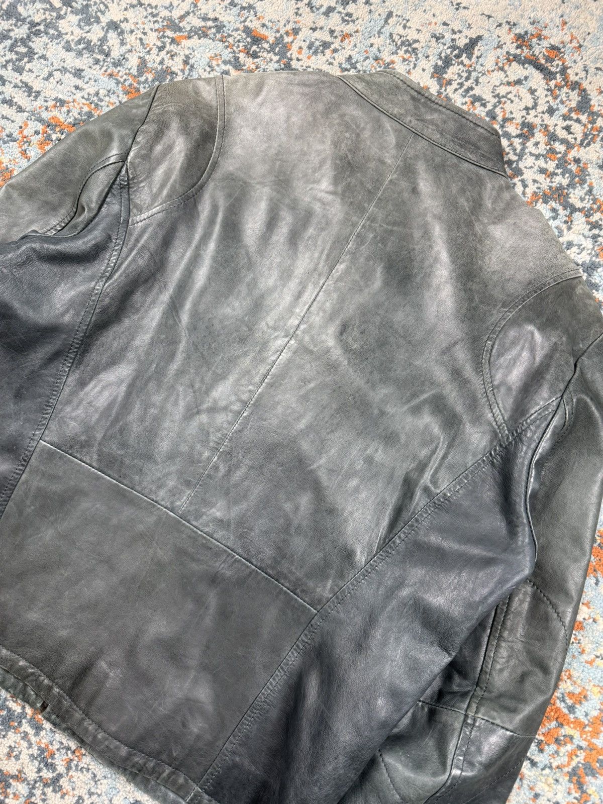 Designer × Vintage Vintage 90s Goose Craft real leather biker jacket boxy Size US XL / EU 56 / 4 - 8 Thumbnail