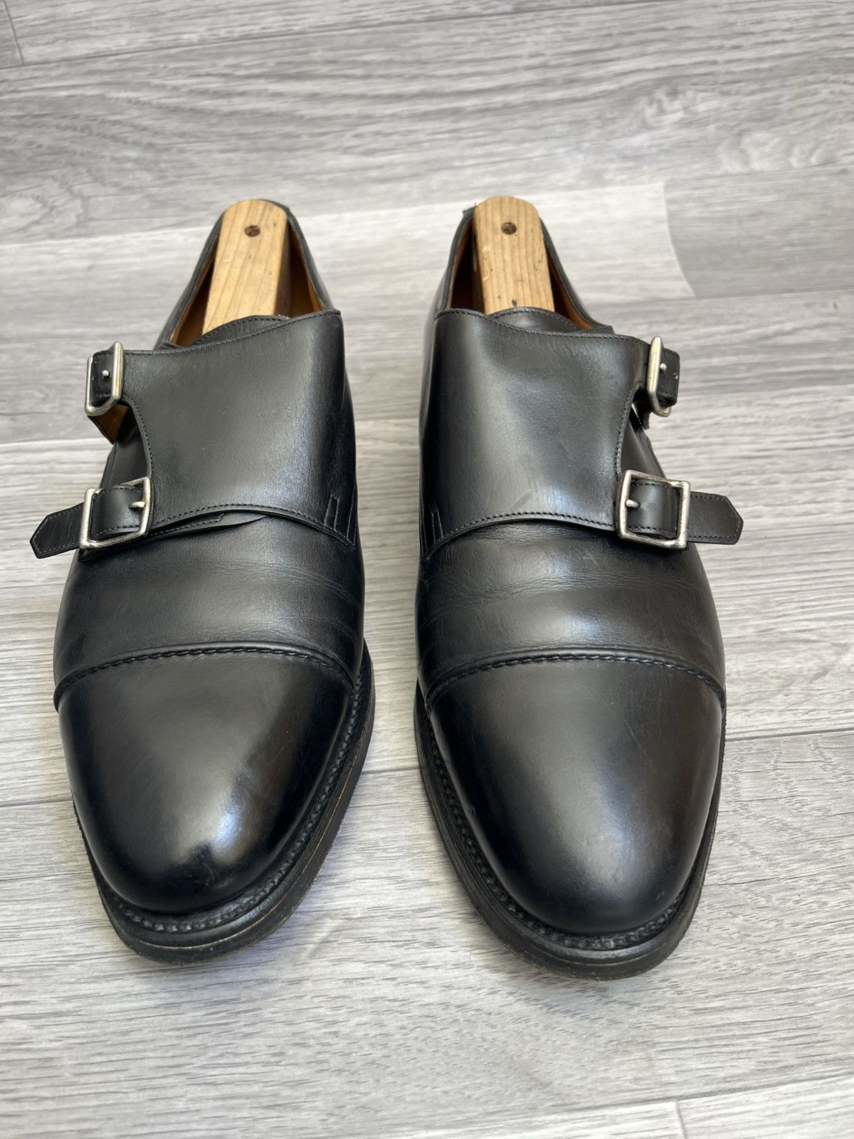 John Lobb John lobb william 2 monk strap black leather dress shoes Size US 8 / EU 41 - 4 Thumbnail