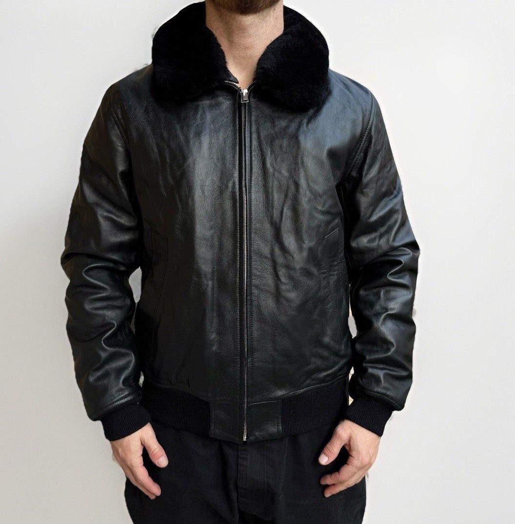 Sandro Sandro Heron Leather Bomber Aviator Flight Jacket Size US M / EU 48-50 / 2 - 9 Thumbnail
