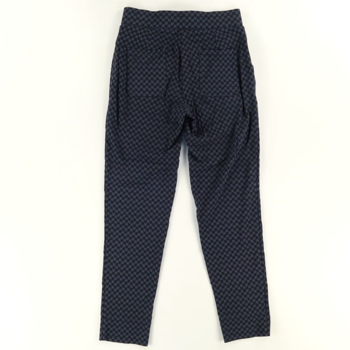 Vintage Betabrand Stretch Pants Women's S Gray Dog Houndstooth Rayon Woven Size 28" / US 6 / IT 42 - 4 Thumbnail