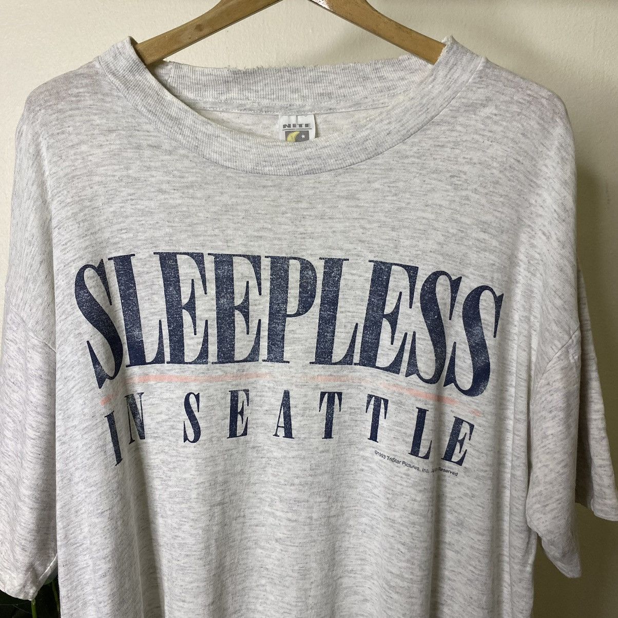 Vintage 1993 Sleepless In Seattle Romance Movie Promo Tee Tom Hanks Size US XL / EU 56 / 4 - 2 Thumbnail