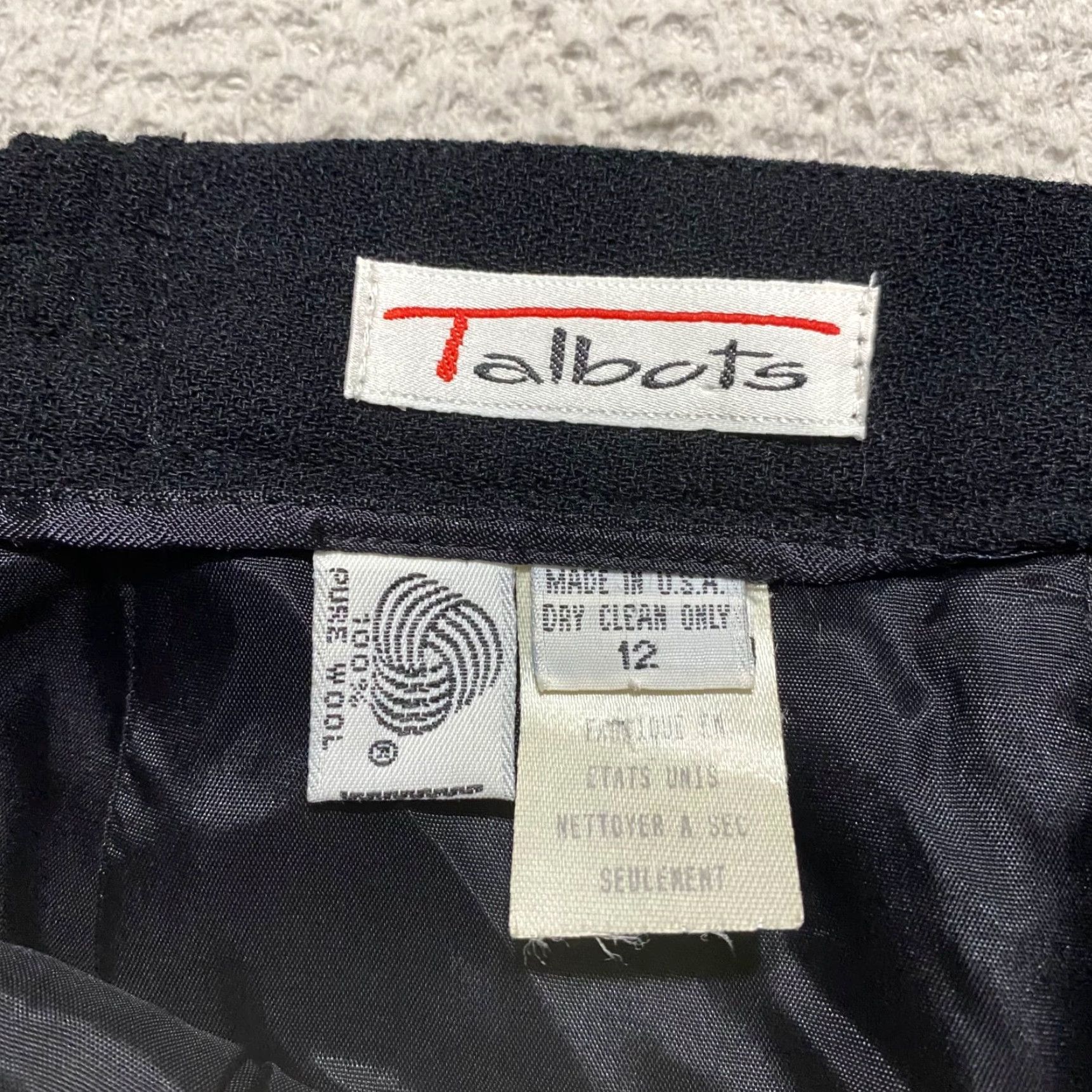 Talbots Talbots Skirt Womens 12 Black Wool Pencil Straight Knee Length Lined Office Business Size 34" / US 12 / IT 48 - 3 Thumbnail