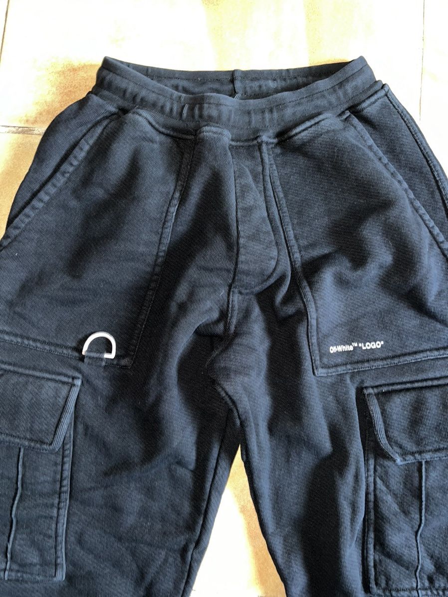 Off-White Off White Cropped Sweatpants Size US 28 / EU 44 - 2 Thumbnail