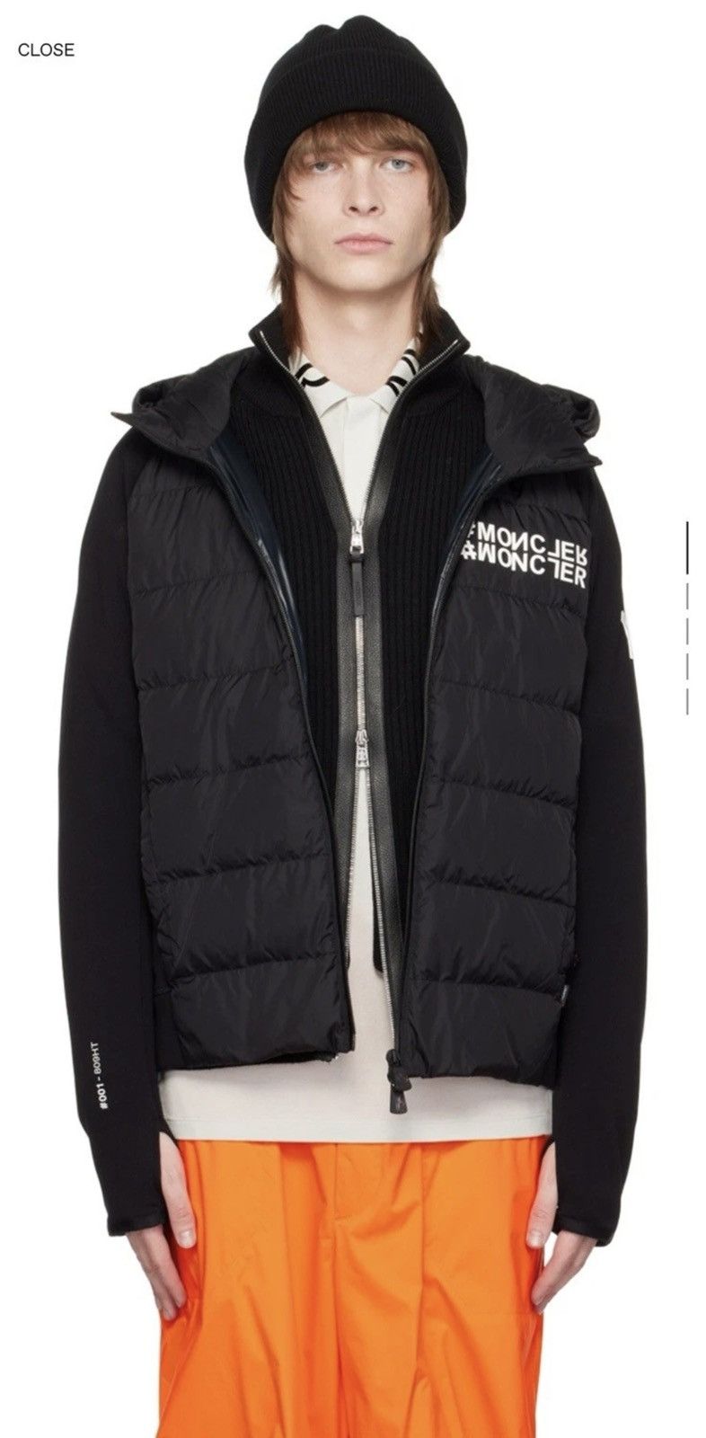 Moncler Grenoble Moncler Grenoble Black Hooded Hybrid Jacket Size 5 / XXL Size US XL / EU 56 / 4 - 1 Thumbnail