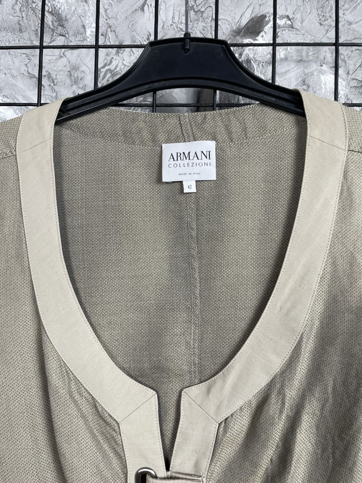 Armani Collezioni Armani Rare Y2K Silk Cropped Jacket Archive Japanese Style Size M / US 6-8 / IT 42-44 - 12 Thumbnail