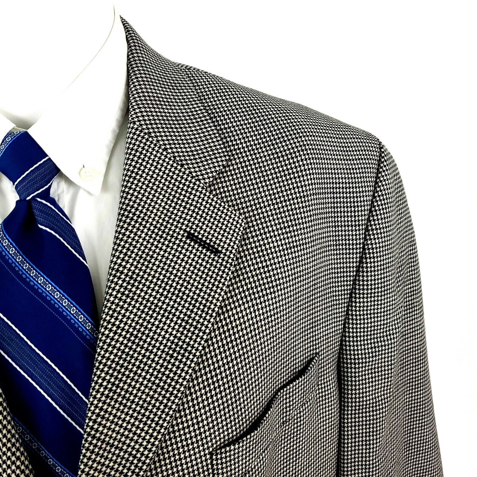 Polo Ralph Lauren Polo Ralph Lauren Wool 3 Button Sport Coat 44R Black White H Size 44R - 2 Thumbnail