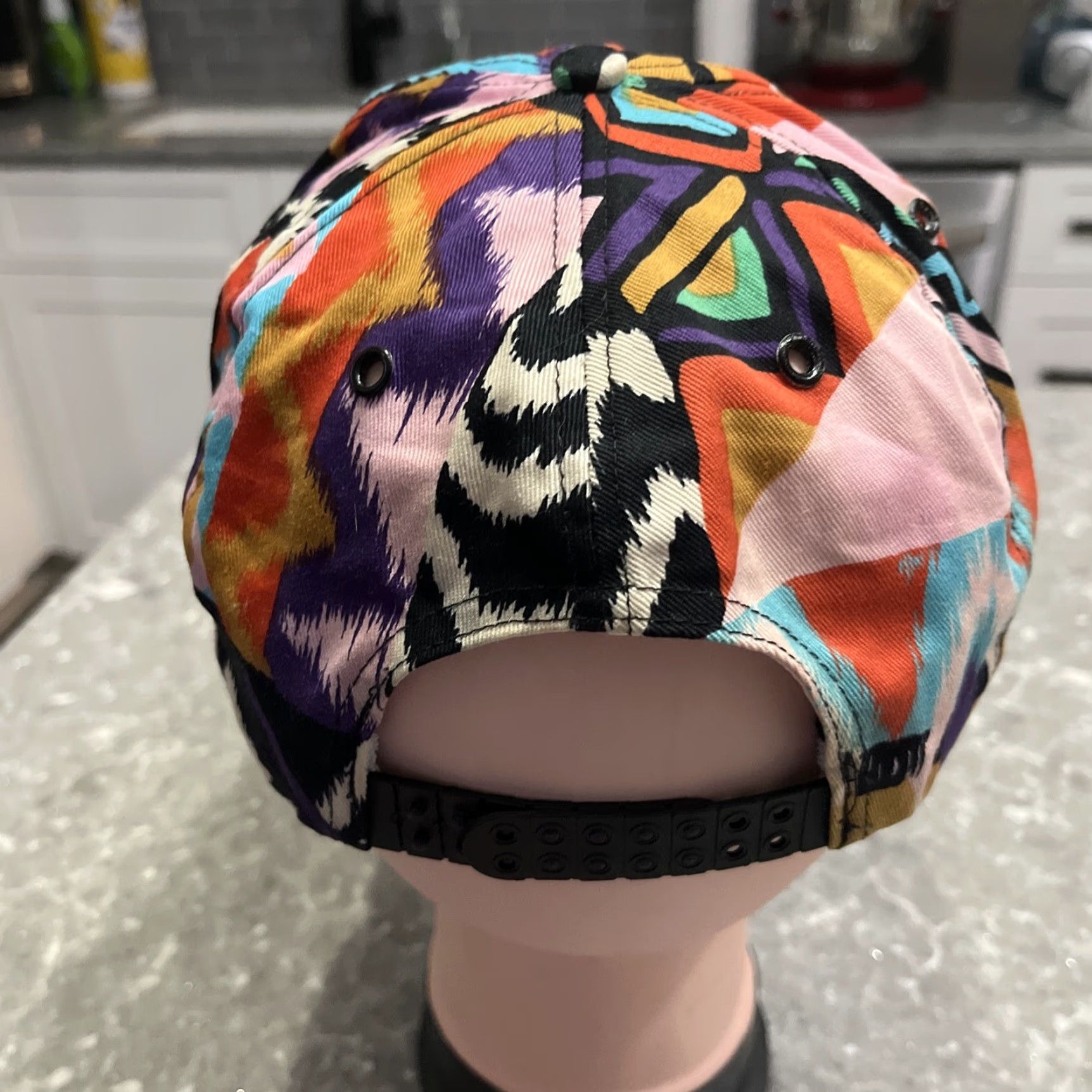 Vintage VINTAGE Kobelco Geometric Print Snapback Hat Size ONE SIZE - 3 Thumbnail