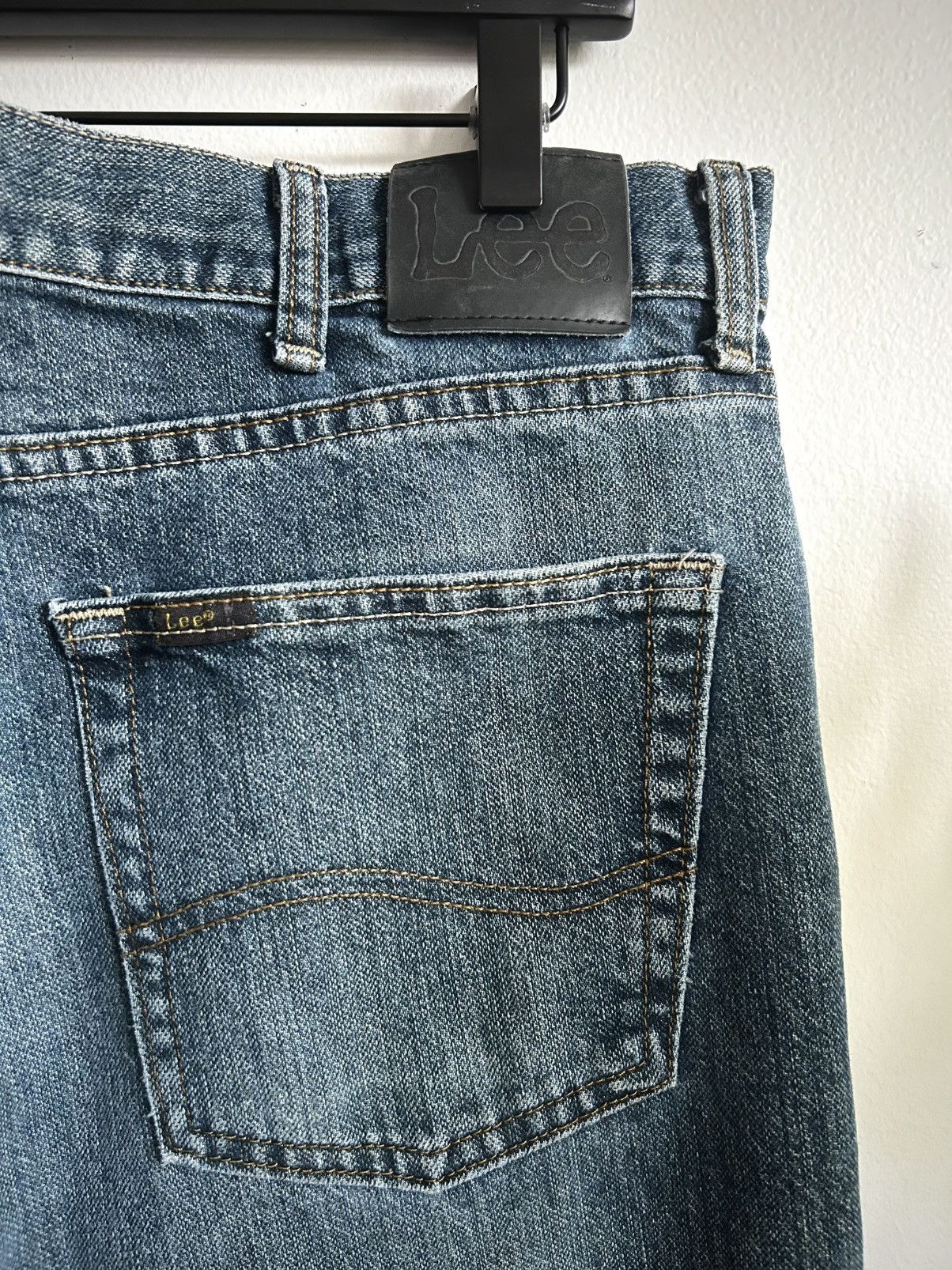 Lee Y2K Lee Denim Medium Wash Whiskered Jeans Size US 36 / EU 52 - 5 Thumbnail