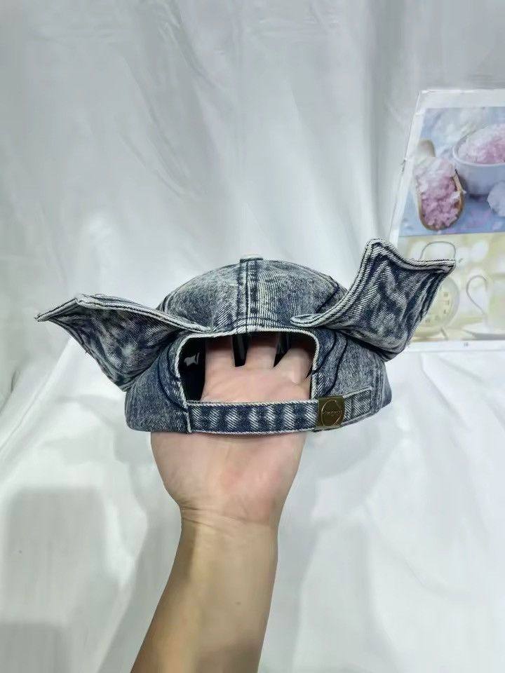 Japanese Brand Washed Blue Denim Dragon Punk Baseball Cap Size ONE SIZE - 6 Thumbnail