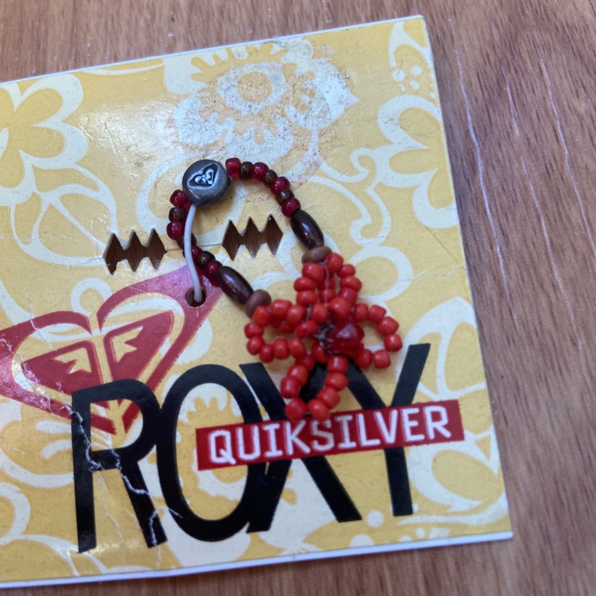 Quiksilver NWT Roxy Red Bead Flower Vintage Y2K Surfer Women’s Toe Ring Size ONE SIZE - 3 Thumbnail