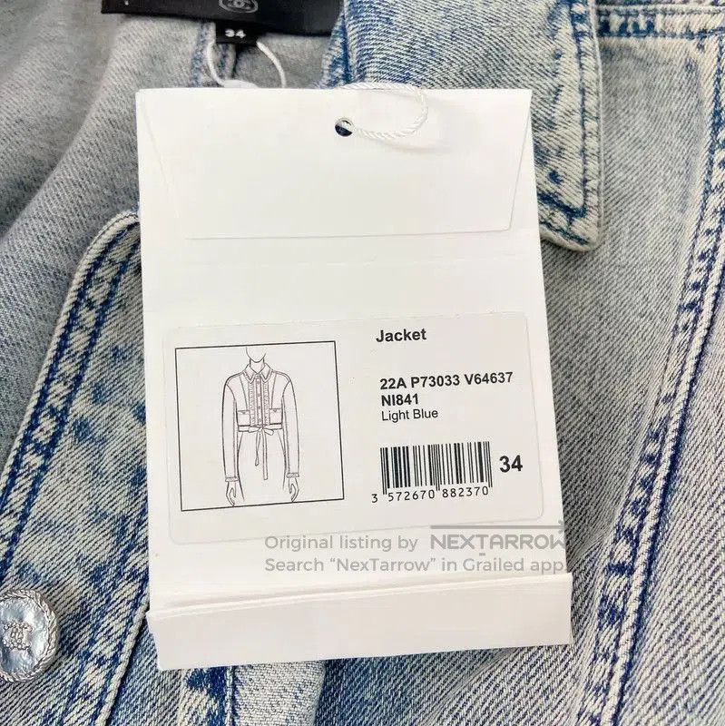 Chanel Chanel Blue Cotton Women's Jacket . Size XS / US 0-2 / IT 36-38 - 7 Thumbnail