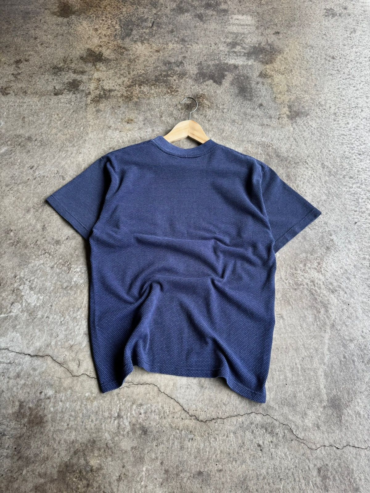 Other × Vintage Crazy Vintage Streetwear Textured Blue Pocket Tee Size US L / EU 52-54 / 3 - 7 Thumbnail