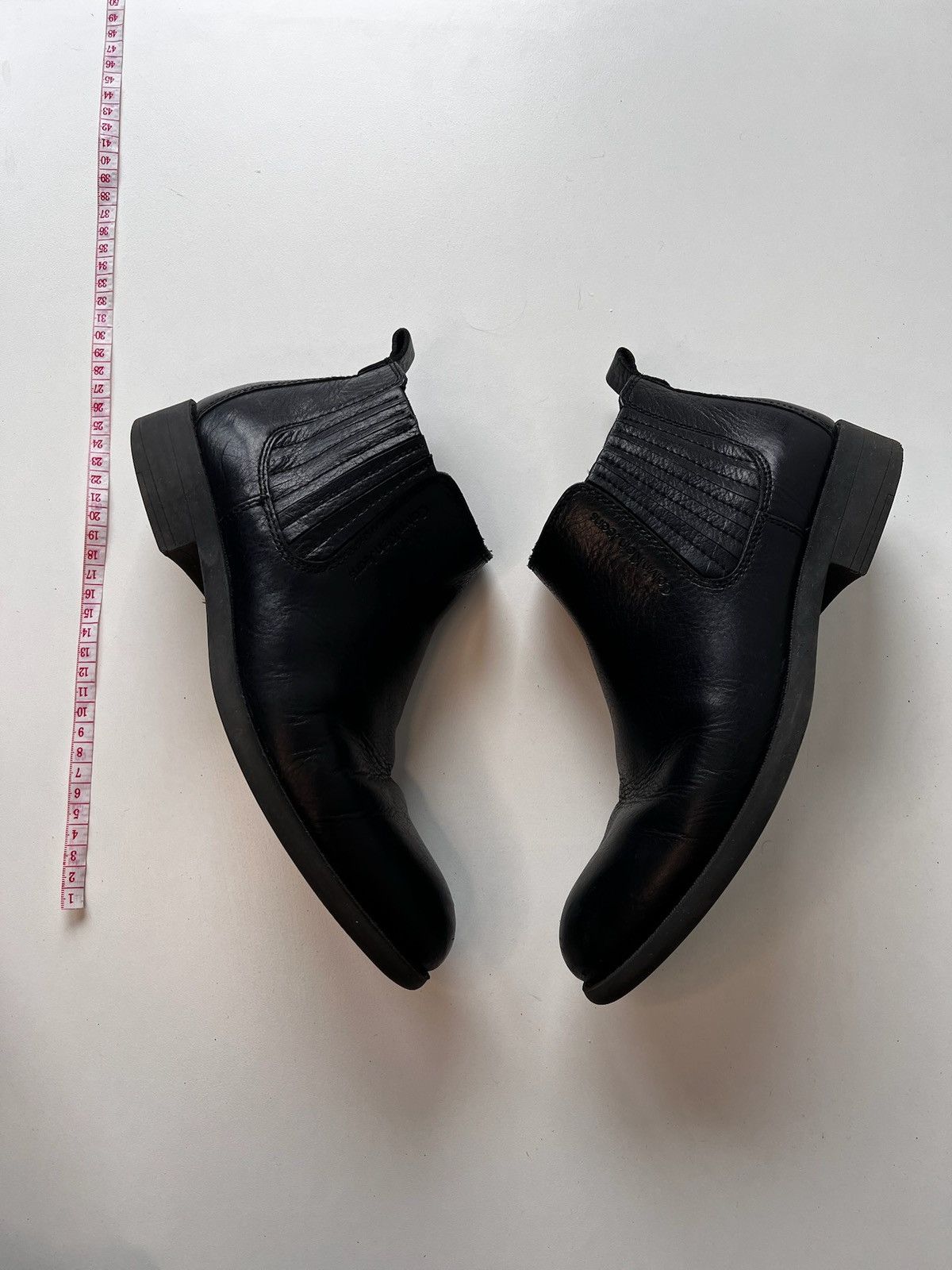 Calvin Klein Calvin Klein Boots - Black Leather Size US 7.5 / EU 40-41 - 4 Thumbnail