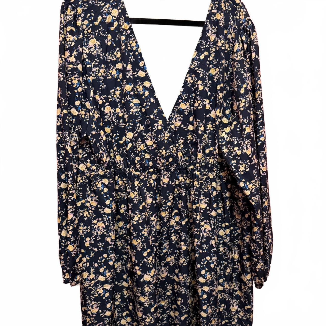 Designer Floral Print Maxi Dress with V-Neck Size M / US 6-8 / IT 42-44 - 1 Thumbnail