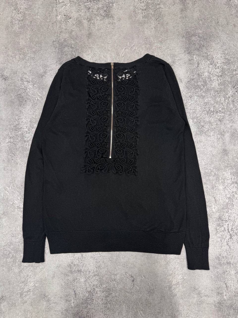 Sandro Sandro Paris Women's Sweater Black Lace Back Long Sleeve Size S / US 4 / IT 40 - 1 Thumbnail