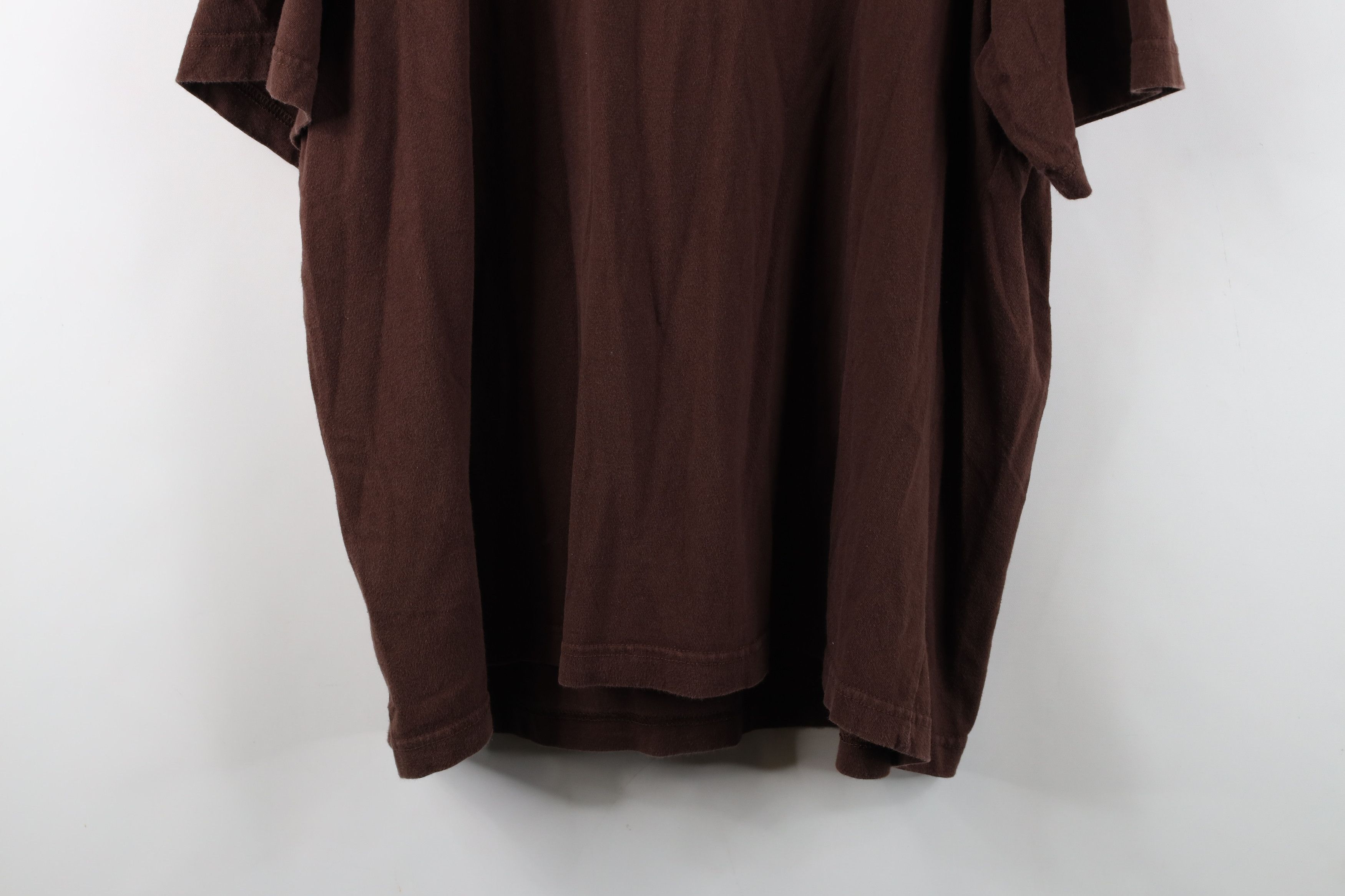 Vintage Vintage 90s Streetwear Boxy Fit Short Sleeve T-Shirt Brown Size US XL / EU 56 / 4 - 9 Thumbnail