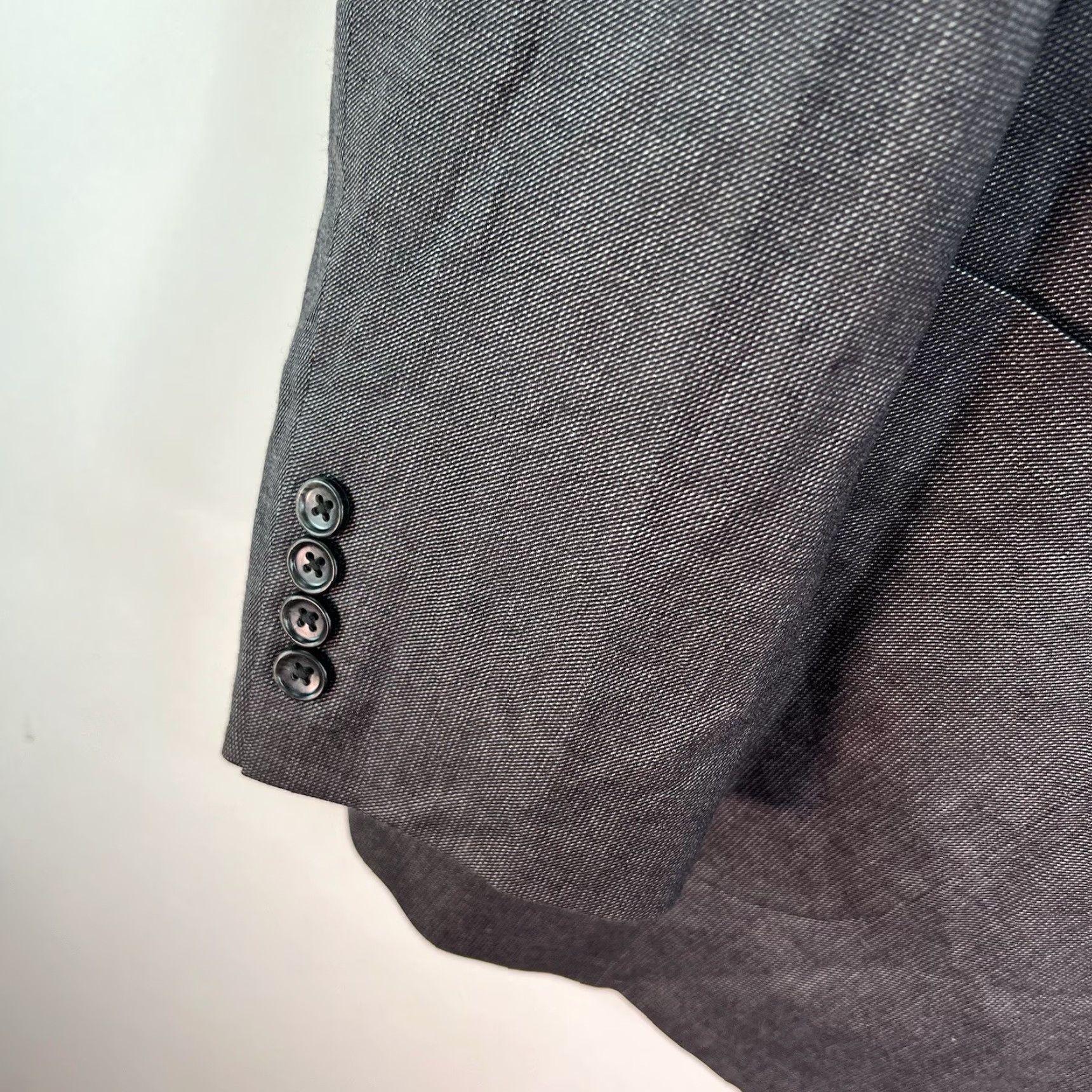 Bonobos VINTAGE Bonobos Italian Wool Blazer Sport Coat Mens 54R Gray Wool Tweed Notch Lapel Double Vented Size 54R - 4 Thumbnail