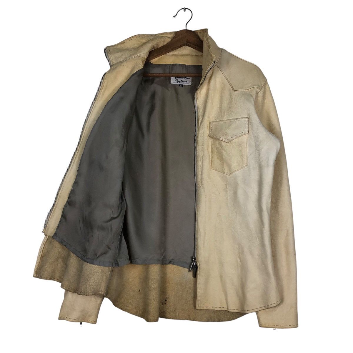 Japanese Brand 📌Vintage Leather Jacket Biker Number One Issey Miyake Size US M / EU 48-50 / 2 - 12 Thumbnail