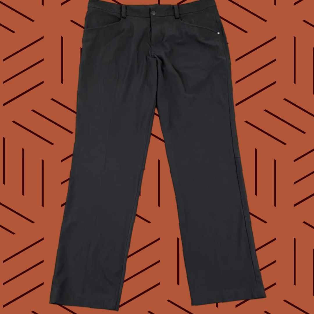 Lululemon LULULEMON Pants Mens 36 x 32 Black Chino Golf Preppy Travel Stretch Breathable Easy Care Flat Front 5-Pocket Classic Fit Brand Mens Size US 36 / EU 52 - 1 Thumbnail