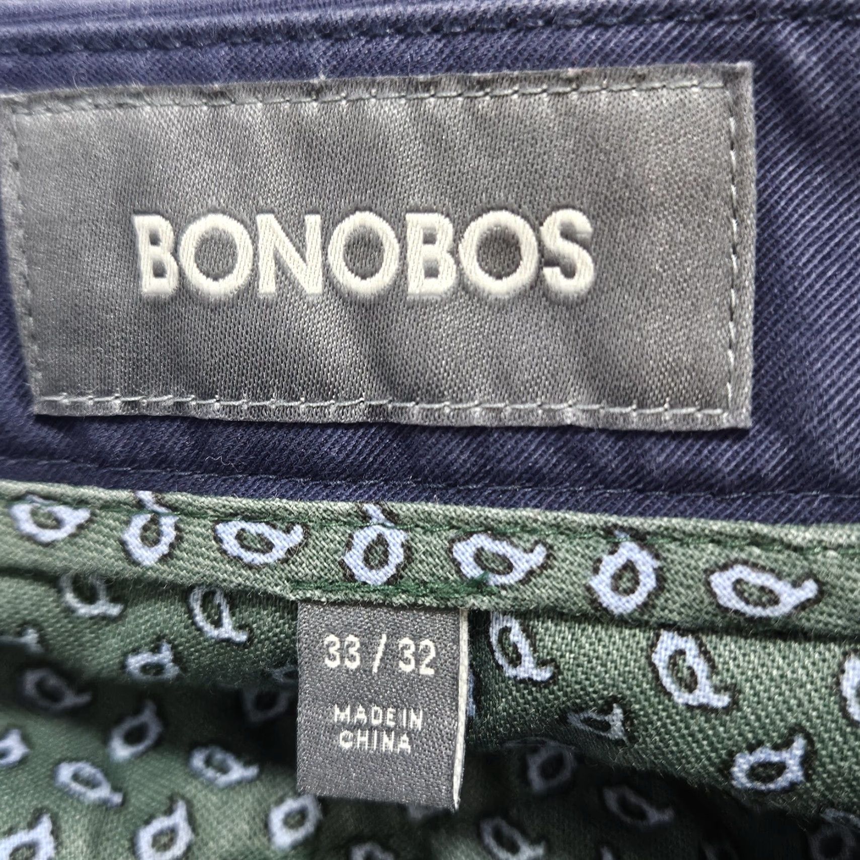 Bonobos Bonobos Navy Slim Cotton Blend Straight Leg Flat Front Chino Pants 33x32 Mens Pants Slim Navy Bonobos Straight Leg Chino Comfortable Flat Front 33 32 Size US 33 - 3 Thumbnail
