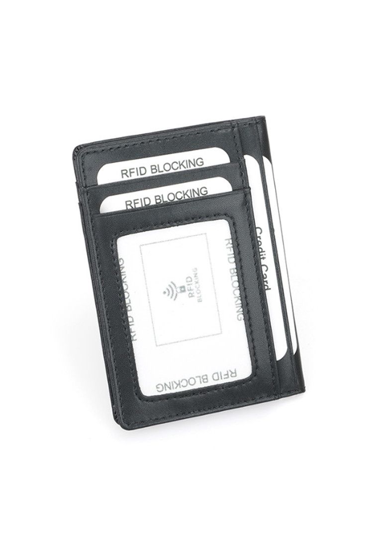 Other Black Grained Leather RFID Card Holder Size ONE SIZE - 3 Thumbnail