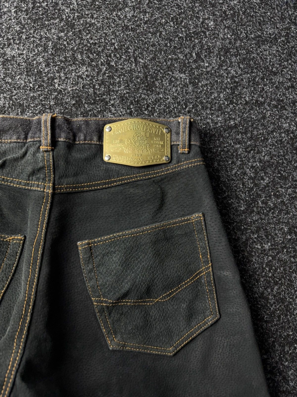 Cowboy Equipment Western Cowgirl 90s USA Retro Denim / Leather pants Y2K Size 30" / US 8 / IT 44 - 11 Thumbnail