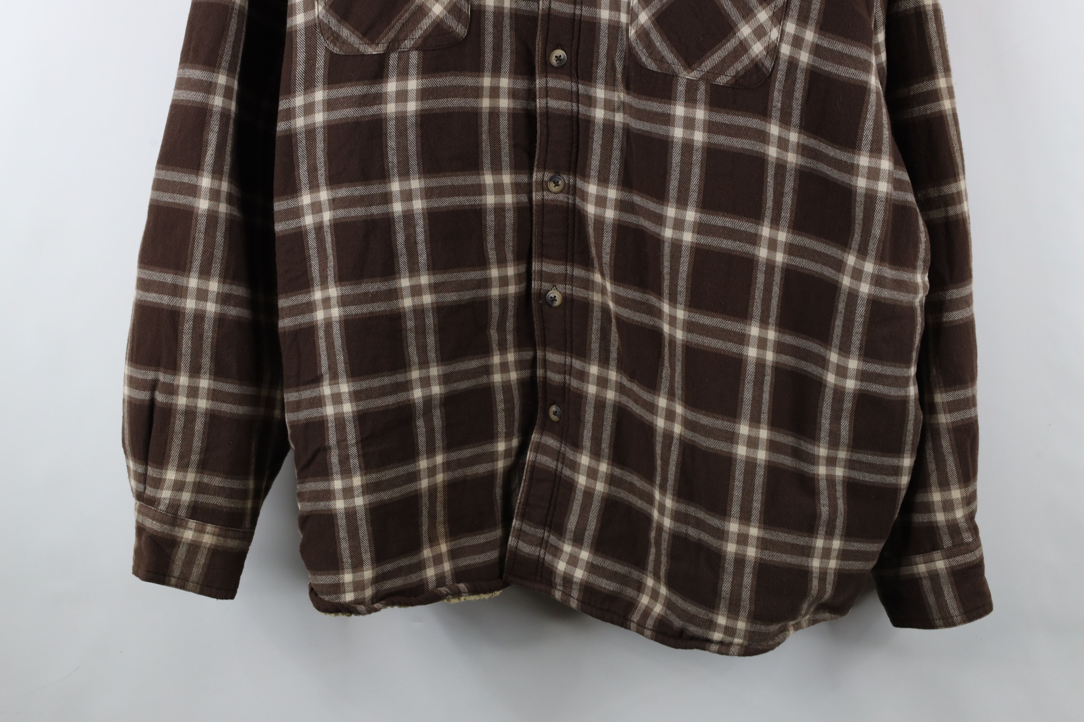 Vintage × Wrangler Vintage Wrangler Lined Flannel Shirt Jacket Jac Shirt Plaid Size US XXL / EU 58 / 5 - 3 Thumbnail
