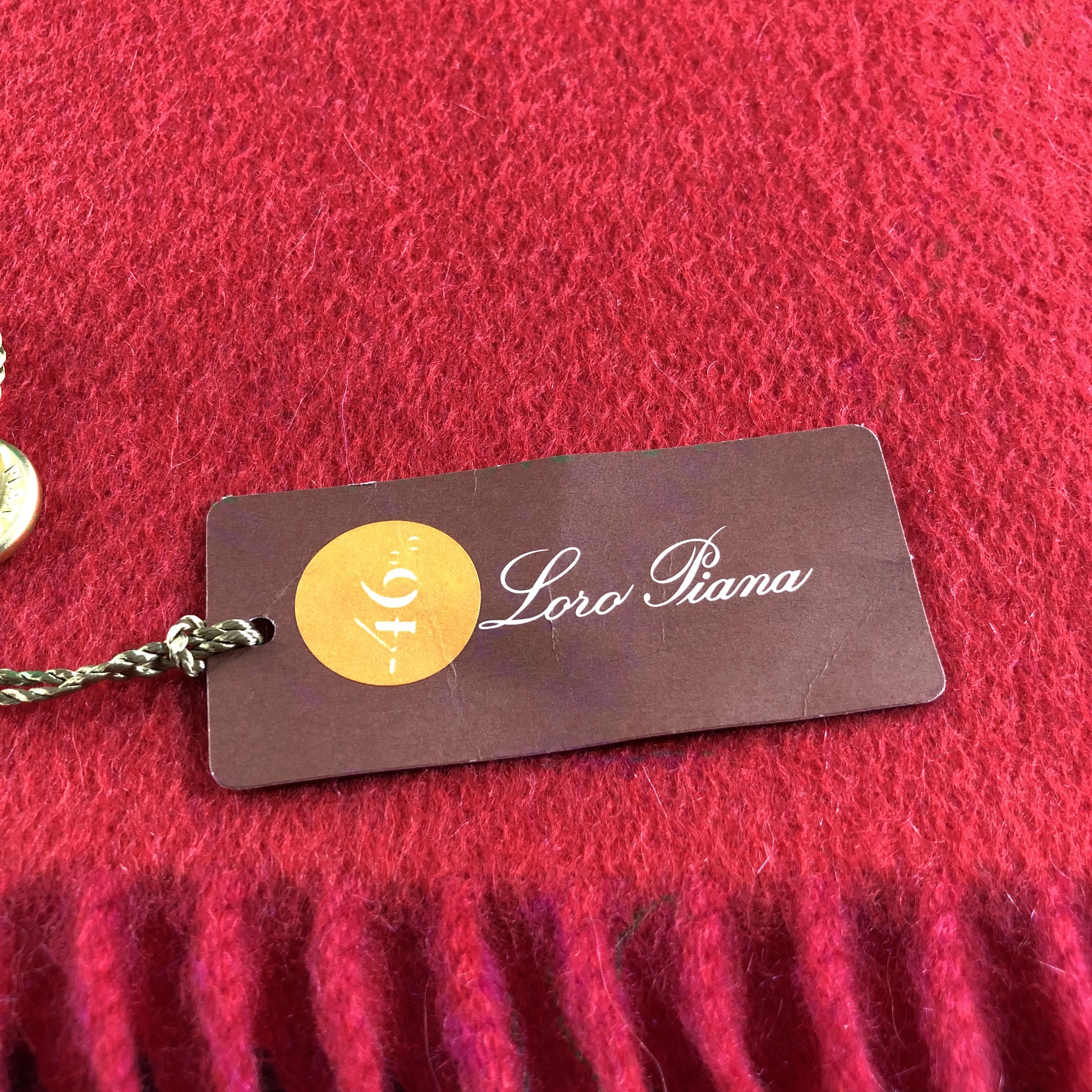 Loro Piana Loro Piana Plain Red Cashmere Scarf Muffler V2601 Size ONE SIZE - 6 Thumbnail
