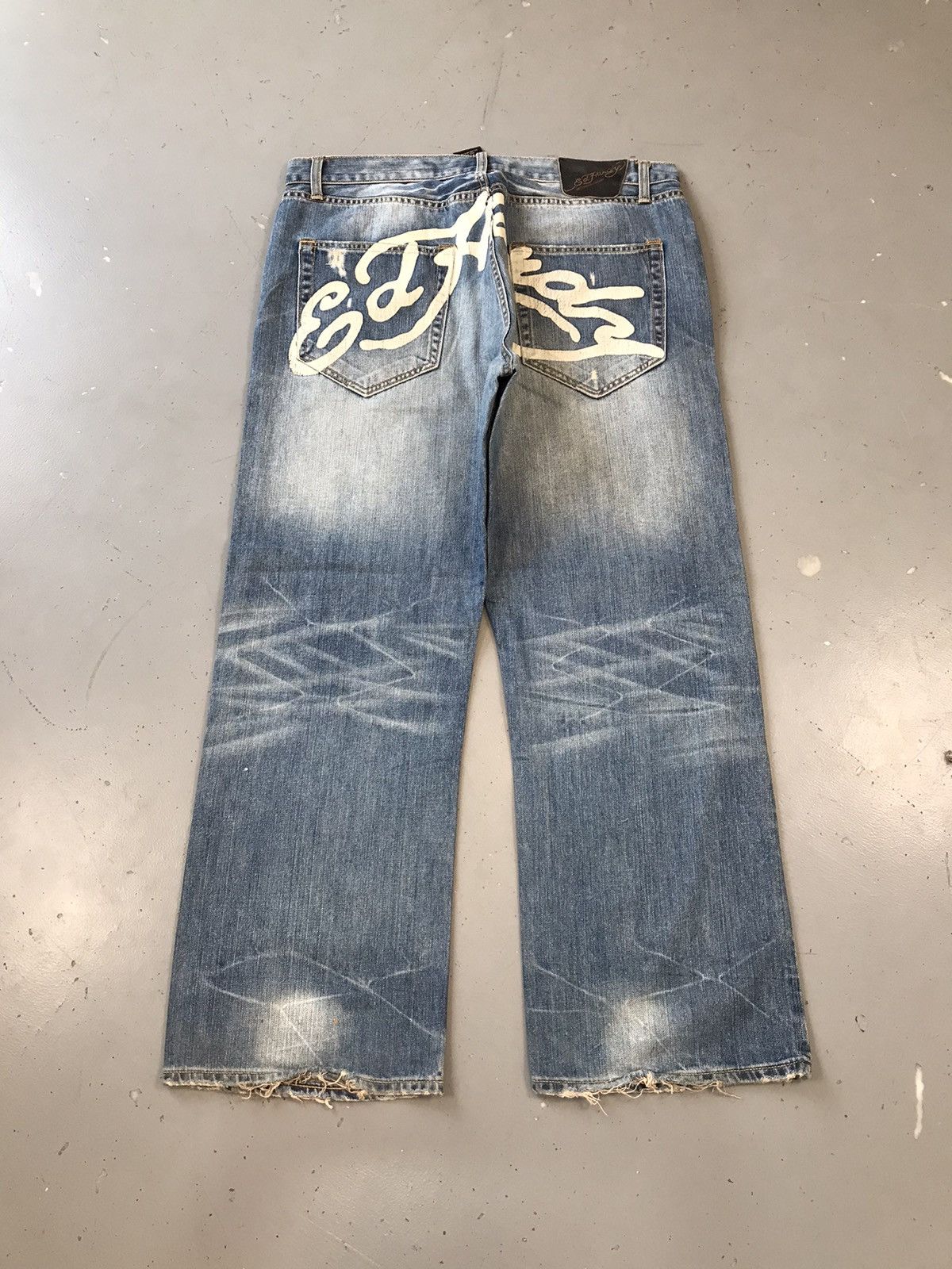 Christian Audigier × Ed Hardy × Vintage Vintage Ed hardy Christian Audigier printed denim Size US 38 / EU 54 - 1 Thumbnail