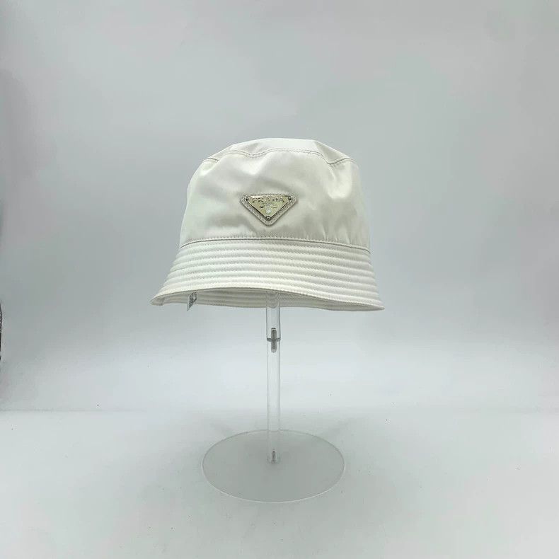 Prada Prada SizeM White triangle label cotton casual fisherman's Size ONE SIZE - 3 Thumbnail