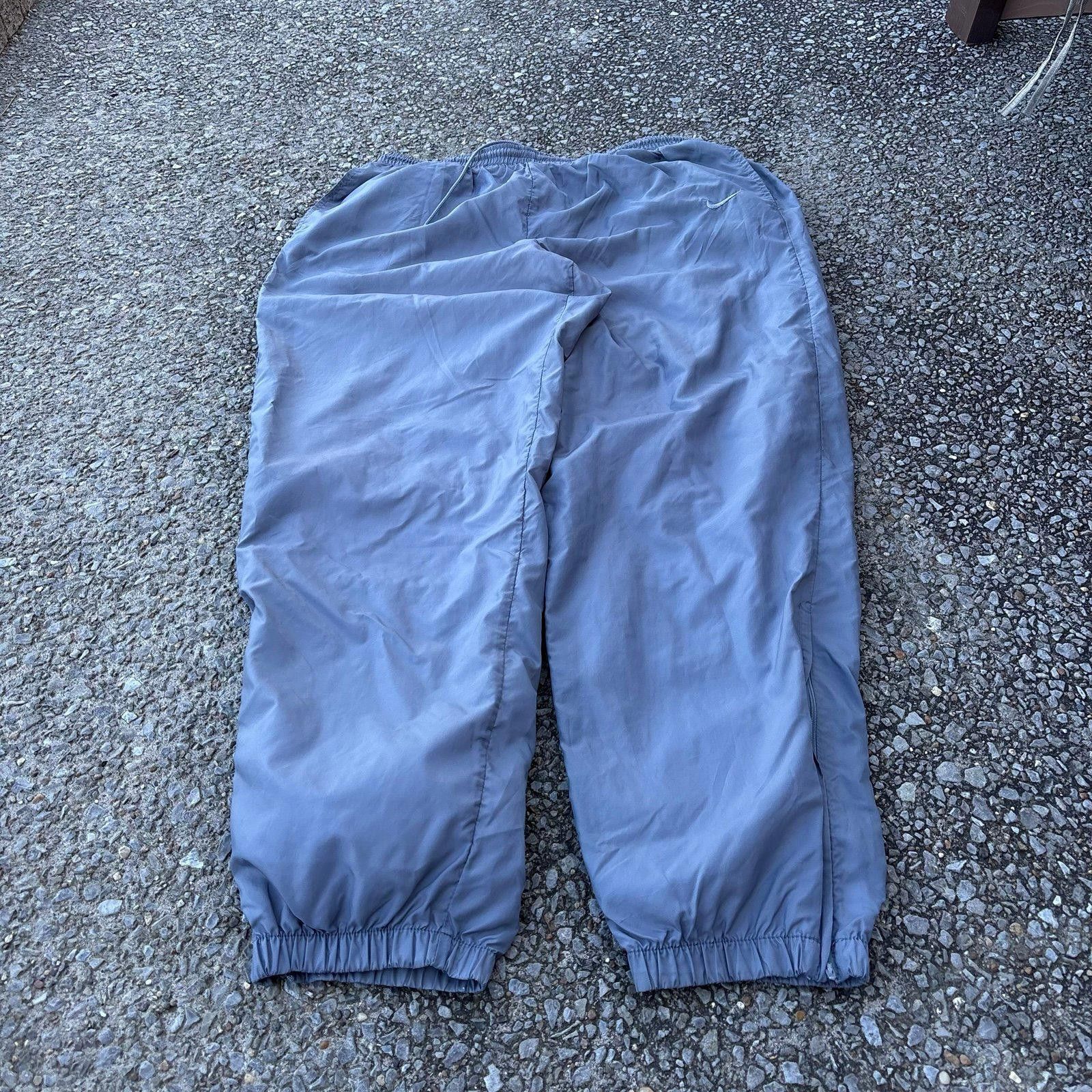 Nike Vintage 90s gray baggy Nike track pants Size ONE SIZE - 6 Thumbnail