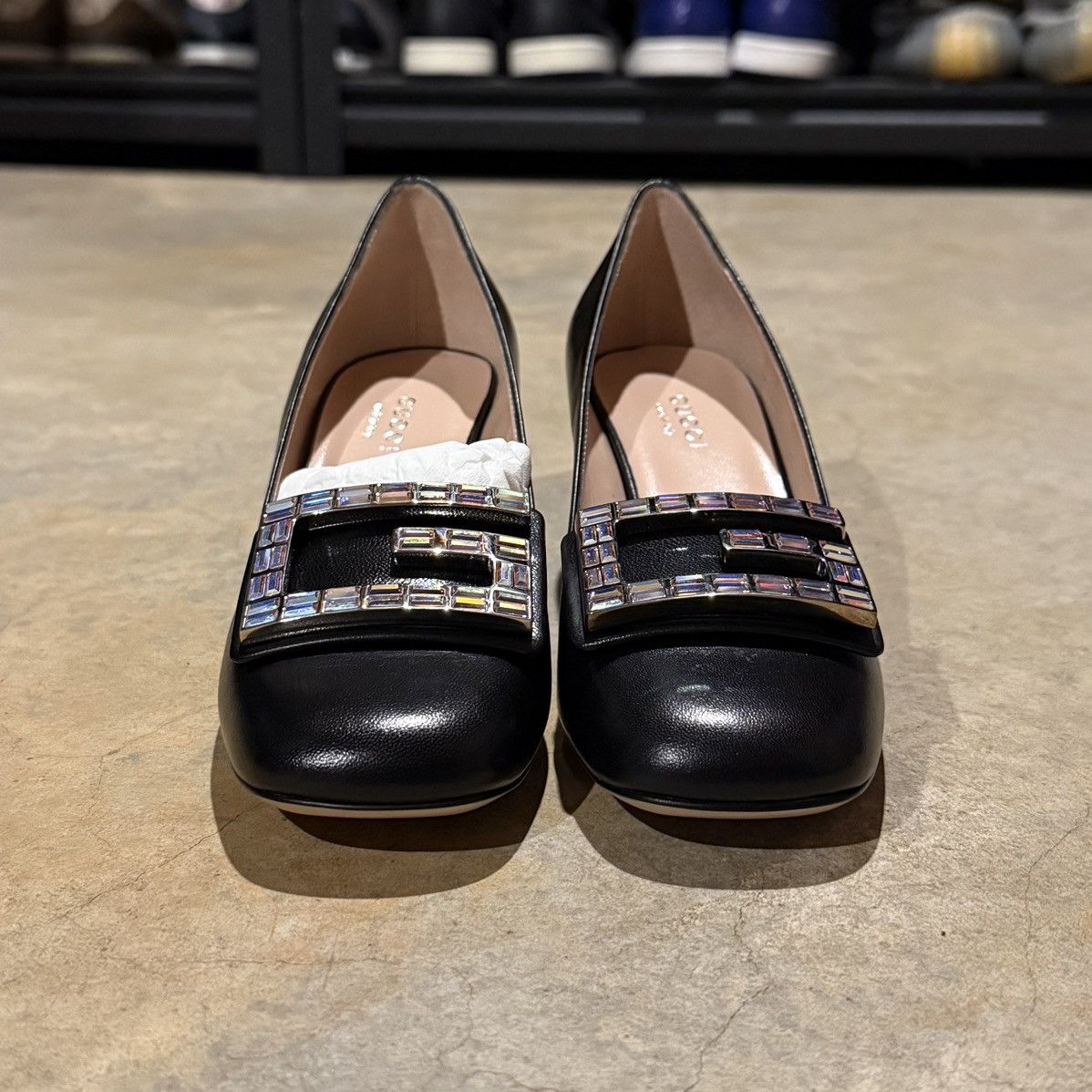 Gucci Brand New Gucci Madeleine Crystal G Leather Pump Heels EU 35 Size US 5 / IT 35 - 6 Thumbnail