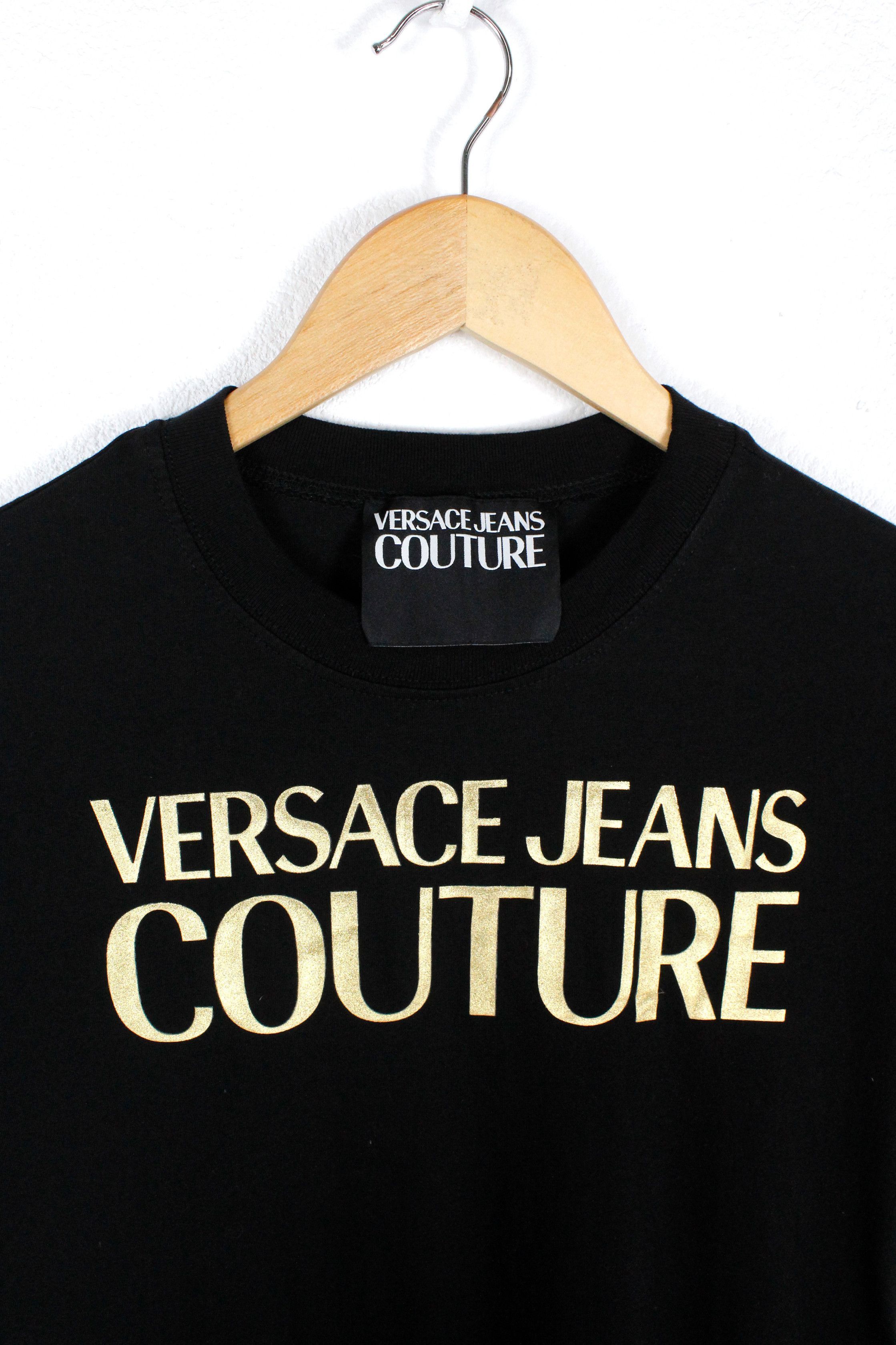 Versace × Versace Jeans Couture Versace Jeans Couture Gold Graphic Logo T-shirt Tee Size XS / US 0-2 / IT 36-38 - 3 Thumbnail