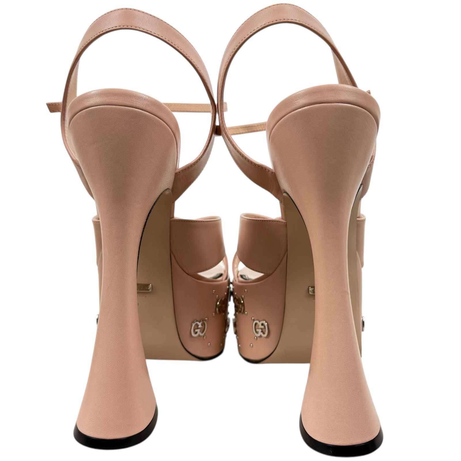 Gucci New Gucci Interlocking GG Studded Platfrom Sandals Leather Size US 12 / IT 42 - 8 Thumbnail