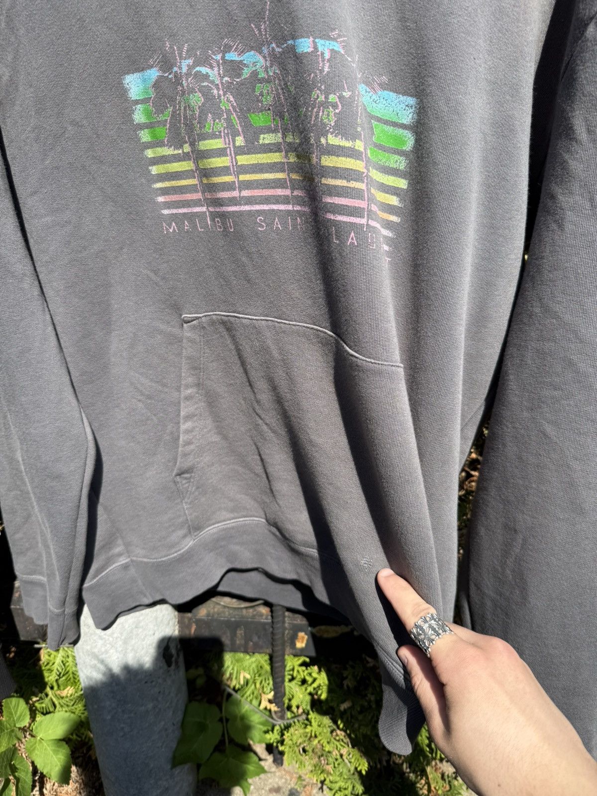 Saint Laurent Paris Saint Laurent Paris Malibu Palm Tress Hoodie Size US L / EU 52-54 / 3 - 6 Thumbnail