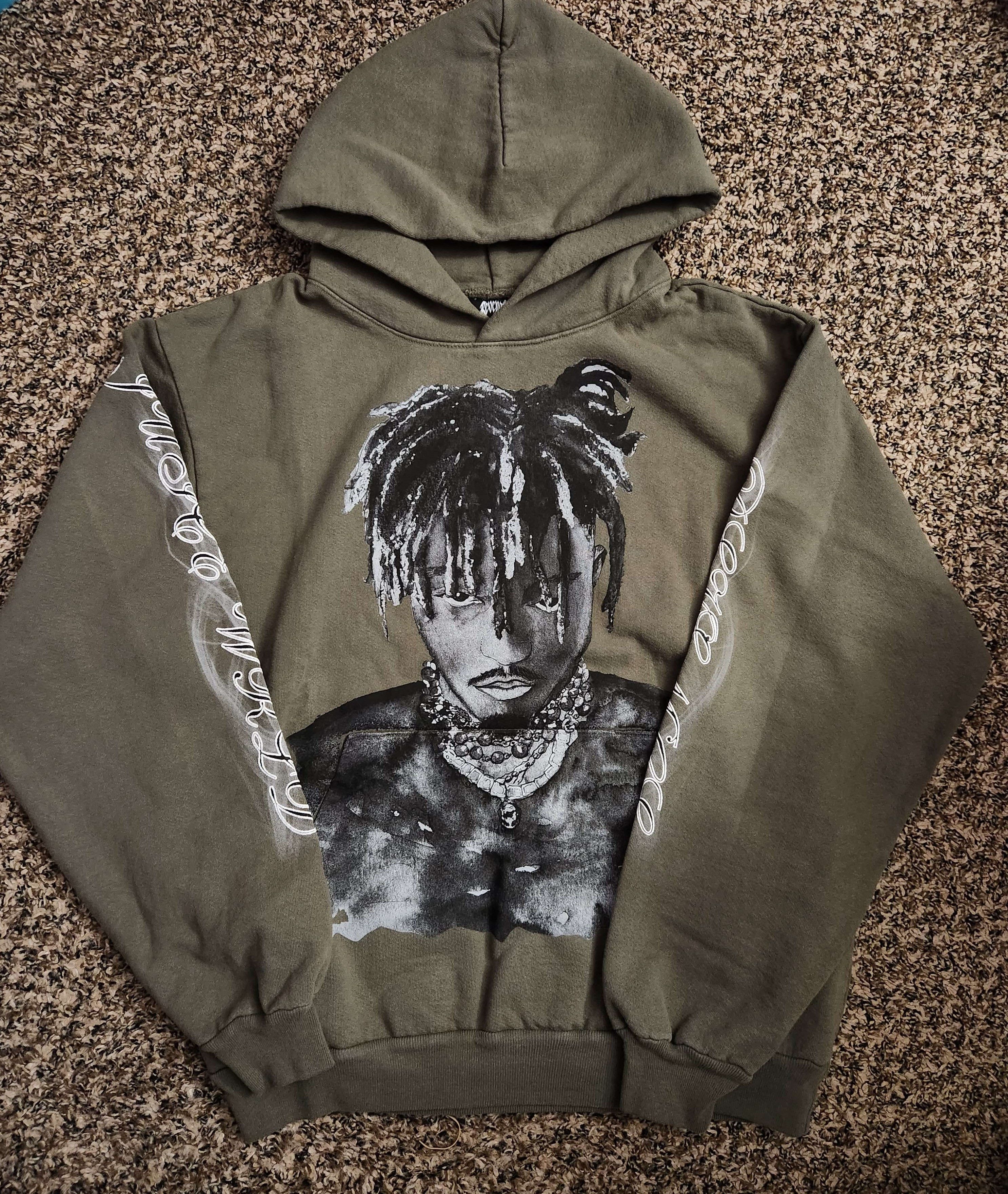 REVENGE × Juice Wrld 999 Graphite Portrait Hoodie｜関送無料 Revenge Juice Wrld 999 Graphite Portrait Hoodie Black Men's