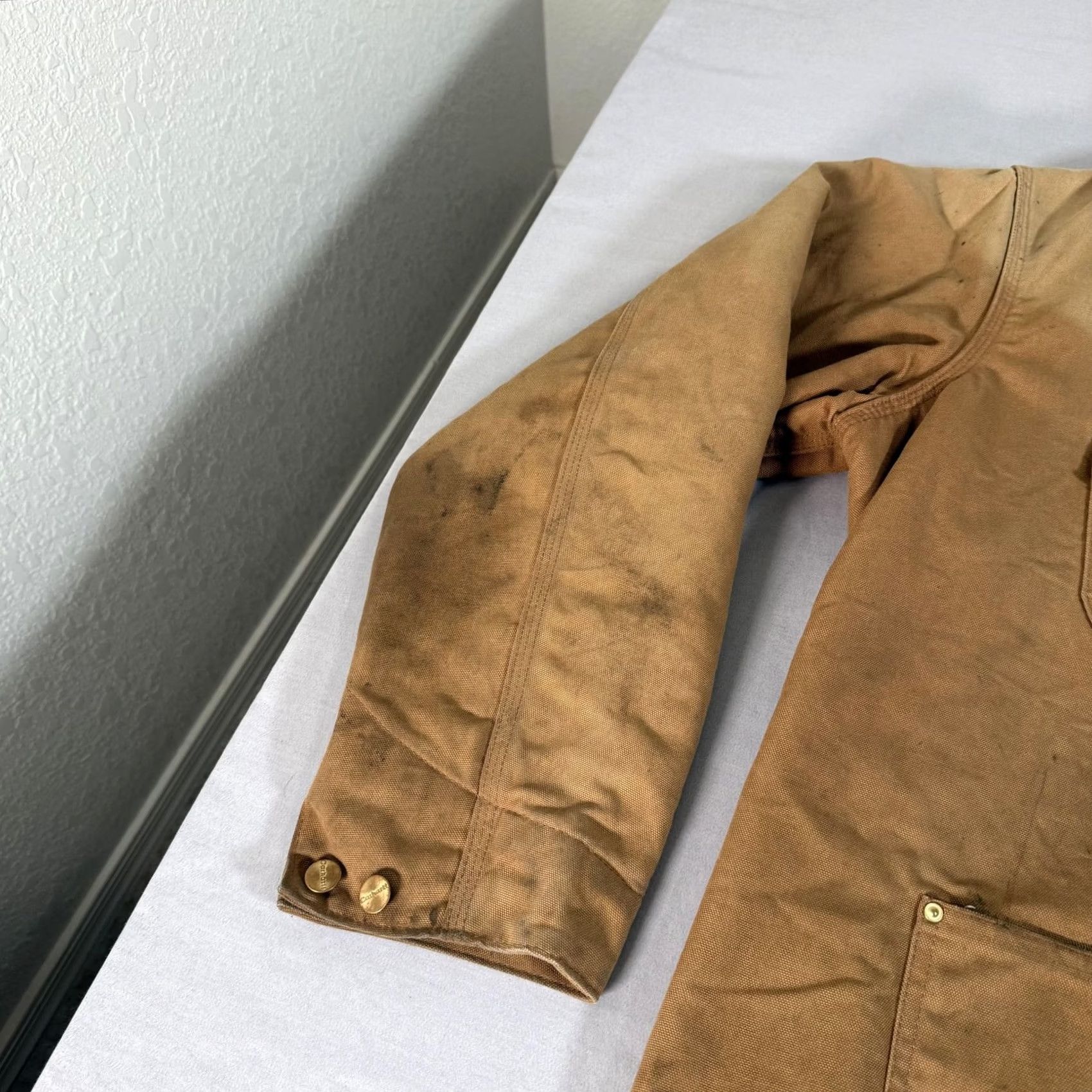 Carhartt VINTAGE Carhartt Jacket Mens XL Brown Canvas Chore Barn Coat Blanket Lined C001 BRN 90s Size US XL / EU 56 / 4 - 5 Thumbnail