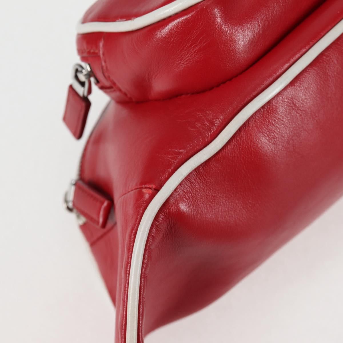 Prada PRADA Body Bag Leather Silver Red Size ONE SIZE - 9 Thumbnail