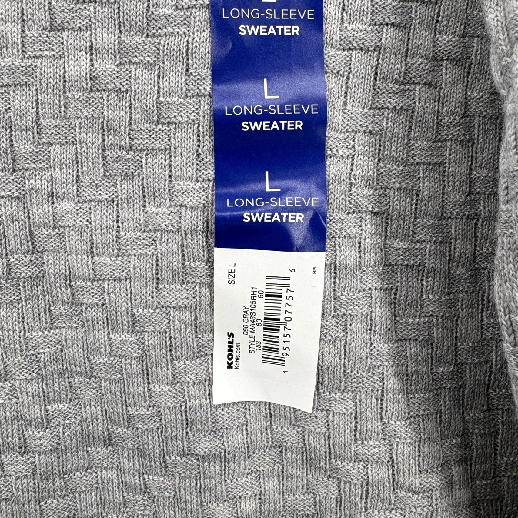 Apt. 9 APT 9 Sweater Mens Large Gray Merino Blend Long Sleeve Polo Knit Shirt Casual Shirt Size US L / EU 52-54 / 3 - 6 Thumbnail