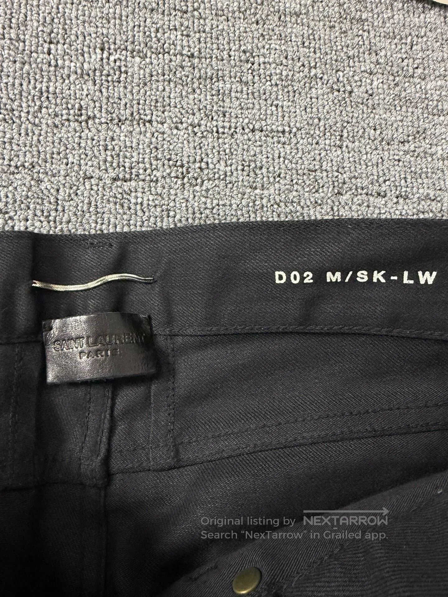 Saint Laurent Paris Saint Laurent Black Distressed Denim Pants. Size US 29 - 5 Thumbnail