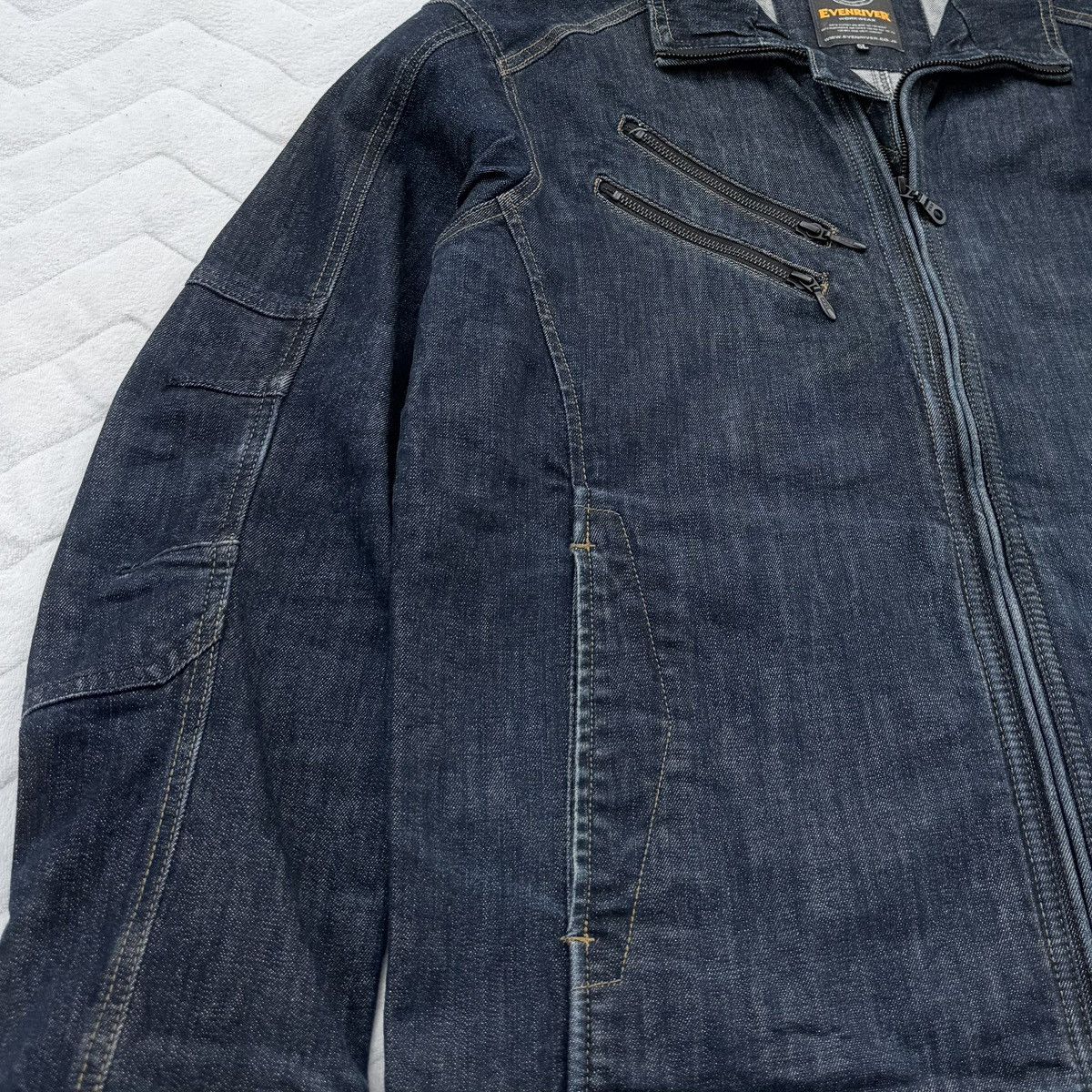 Japanese Brand Evenriver Workwear Denim Jacket Utility Mechanic Biker Size US XL / EU 56 / 4 - 12 Thumbnail