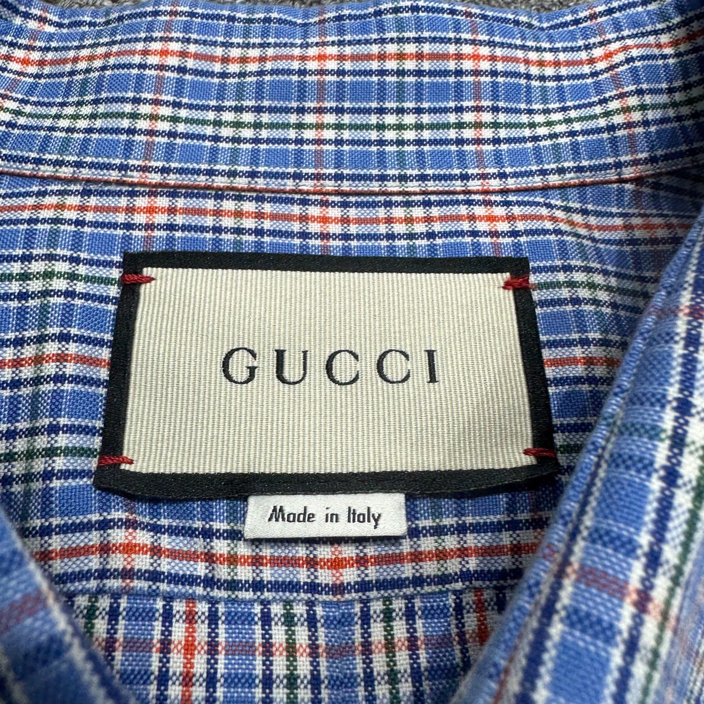 Gucci Gucci Pig Embroidery GG Check Shirt 46 Size US S / EU 44-46 / 1 - 3 Thumbnail